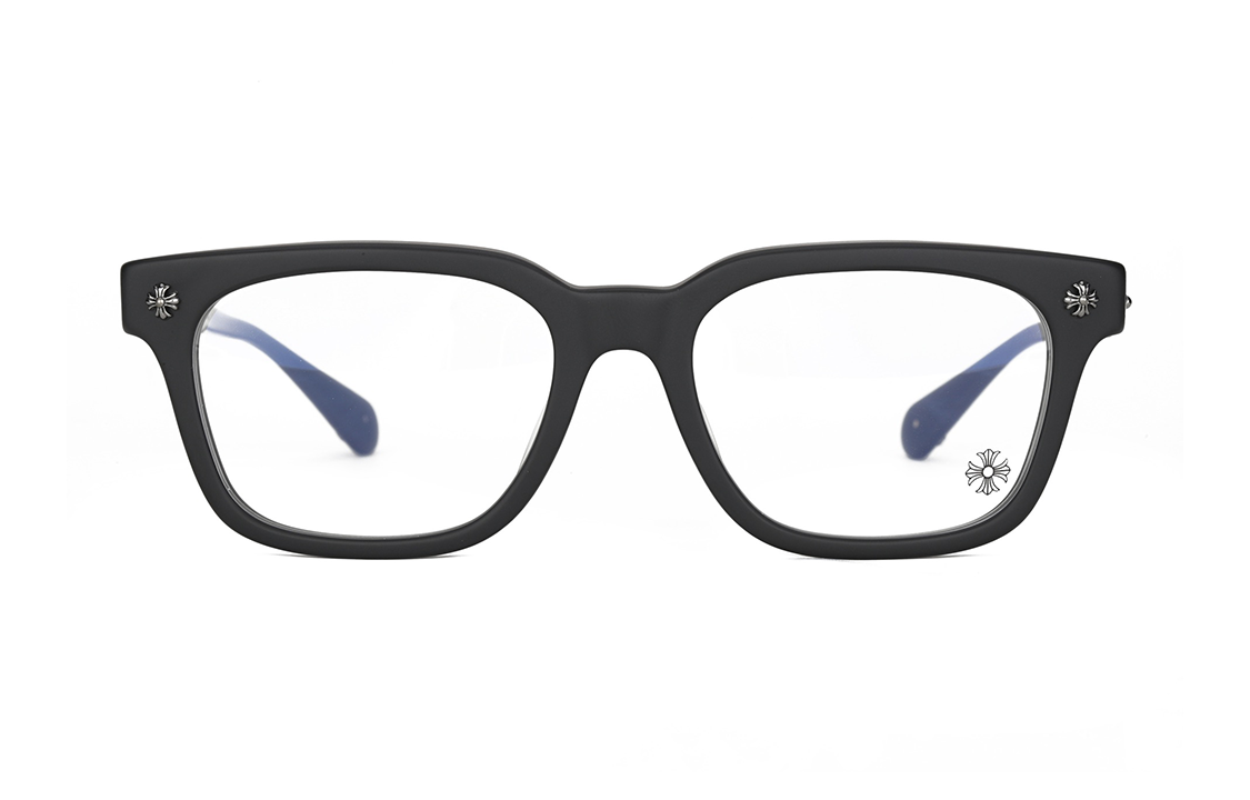 Chrome Hearts Black Optical Glasses Silver Logo Unisex Irregular Frame Eyewear COX UCKER-MBK-52 圖 3