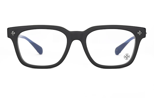 Kacamata Chrome Hearts Hitam Logo Perak Unisex Frame Tidak Beraturan COX UCKER-MBK-52 Lookbook Kacamata Chrome Hearts Hitam Logo Perak Unisex Frame Tidak Beraturan COX UCKER-MBK-52