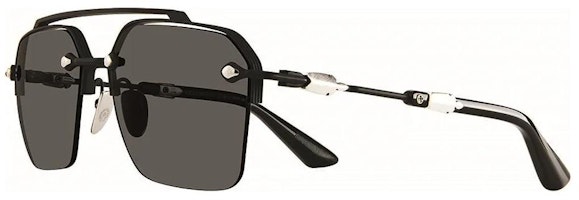Chrome Hearts Black Pilot Sunglasses Unisex with Silver, Ebony & Diamond Details. Bidi-Esem-MBK-BK Chrome Hearts Black Pilot Sunglasses Unisex with Silver, Ebony & Diamond Details. Bidi-Esem-MBK-BK