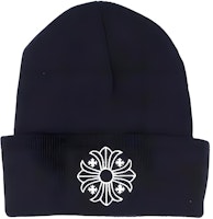 Chrome Hearts Black Polyester Logo Beanie Unisex Simple Design. 035260 Chrome Hearts Black Polyester Logo Beanie Unisex Simple Design. 035260