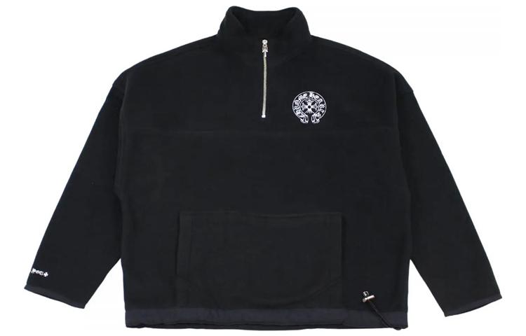 Chrome Hearts Black Pullover Hoodie Unisex with Graphic Print and Zip Pocket CH-20232082
