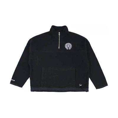 Chrome Hearts Black Pullover Hoodie Unisex with Graphic Print and Zip Pocket CH-20232082