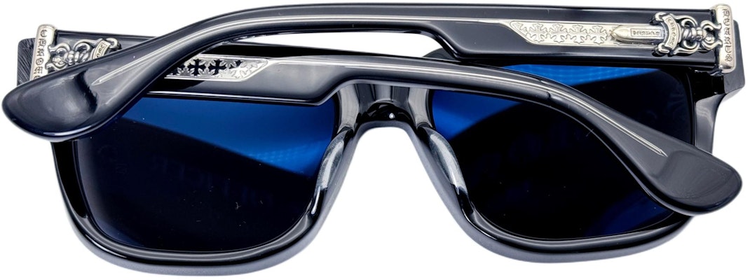 Gafas de Sol Rectangulares Unisex Chrome Hearts Negras con Metal y Acetato. BOX-OFFICER Black Lookbook Gafas de Sol Rectangulares Unisex Chrome Hearts Negras con Metal y Acetato. BOX-OFFICER Black