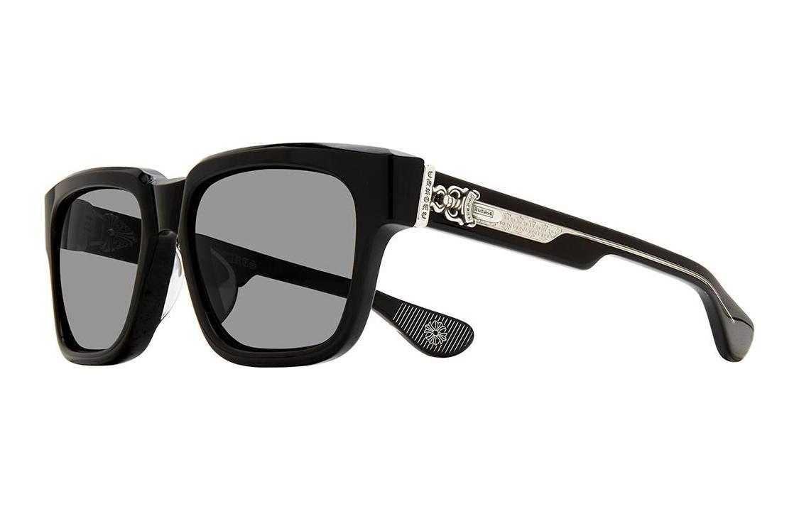 Purchase Gafas de Sol Rectangulares Unisex Chrome Hearts Negras con Metal y Acetato. BOX-OFFICER Black