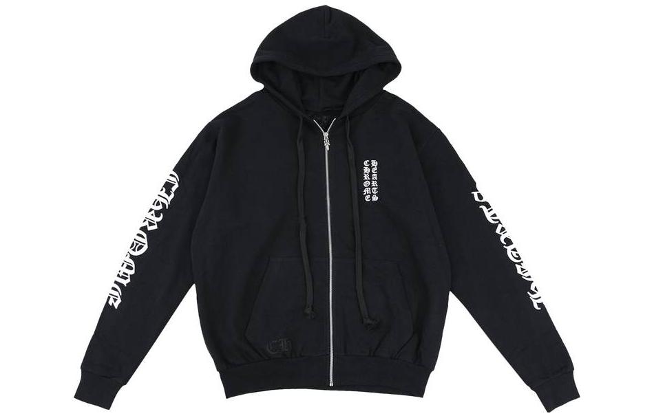 Order Chrome Hearts Hoodie Hitam Lengan Panjang dengan Desain Cetak Sederhana. CH-00000106