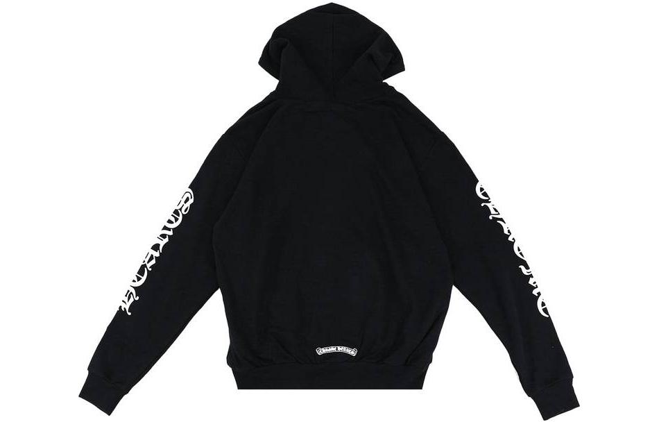 Lookbook Chrome Hearts Hoodie Hitam Lengan Panjang dengan Desain Cetak Sederhana. CH-00000106