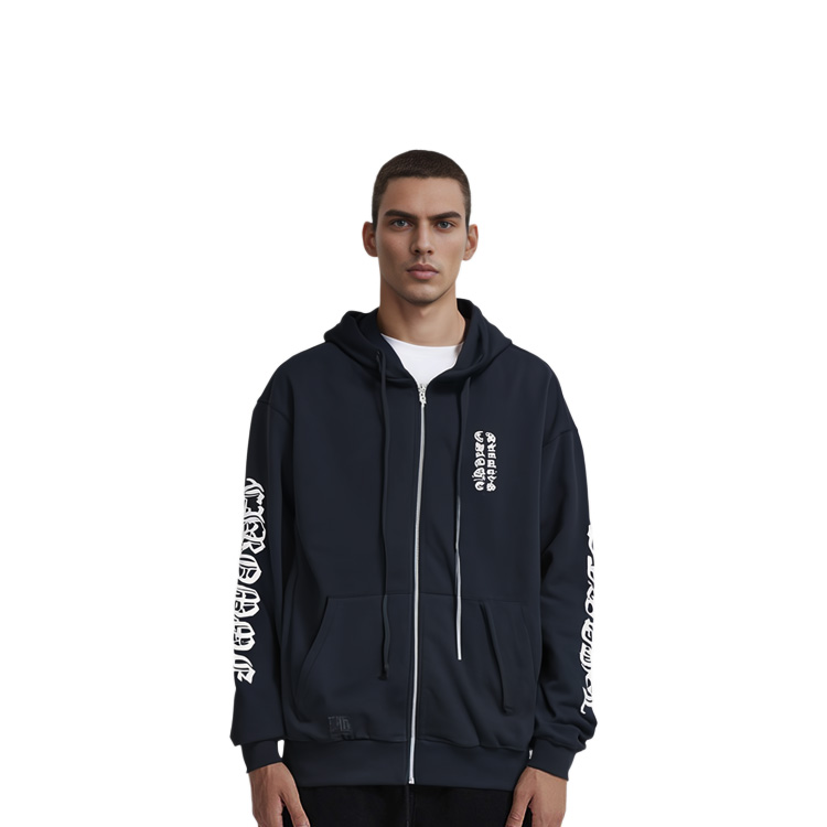 Shop Chrome Hearts Hoodie Hitam Lengan Panjang dengan Desain Cetak Sederhana. CH-00000106