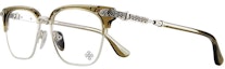 Buy Gafas Ópticas Irregulares Marrones Chrome Hearts Unisex con Detalle de Logo. VERTICAL SMILE II