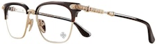 Buy Chrome Hearts 棕色鈦金屬不規則框眼鏡 情侶款 男女適用設計 VERTICAL SMILE II CLB/GP