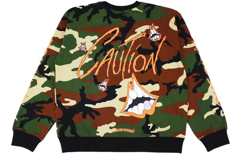 Chrome Hearts Camo Print Crewneck Pullover Sweatshirt Unisex Green CH-20231720