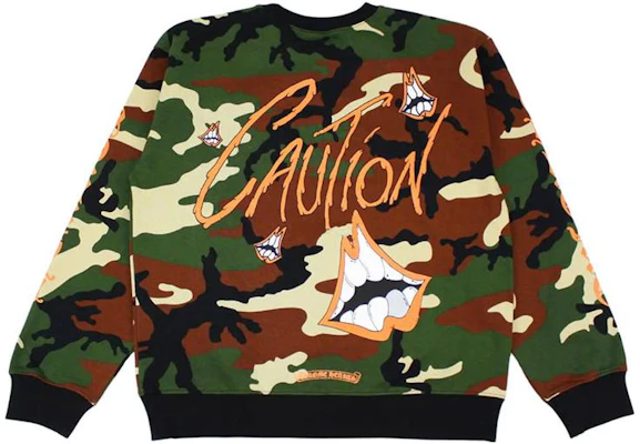 Chrome Hearts 迷彩印花圓領套頭衫 休閒衛衣 男女款 綠色 CH-20231720 Buy Chrome Hearts 迷彩印花圓領套頭衫 休閒衛衣 男女款 綠色 CH-20231720