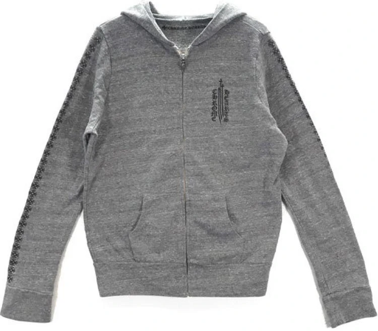 chrome-hearts-cat-paw-cross-zipper-hoodie-unisex-grey-ch-521