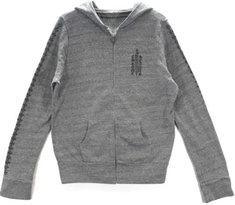 クロムハーツ キャットポー クロス ジップパーカー ユニセックス グレー CH-521 Buy クロムハーツ キャットポー クロス ジップパーカー ユニセックス グレー CH-521