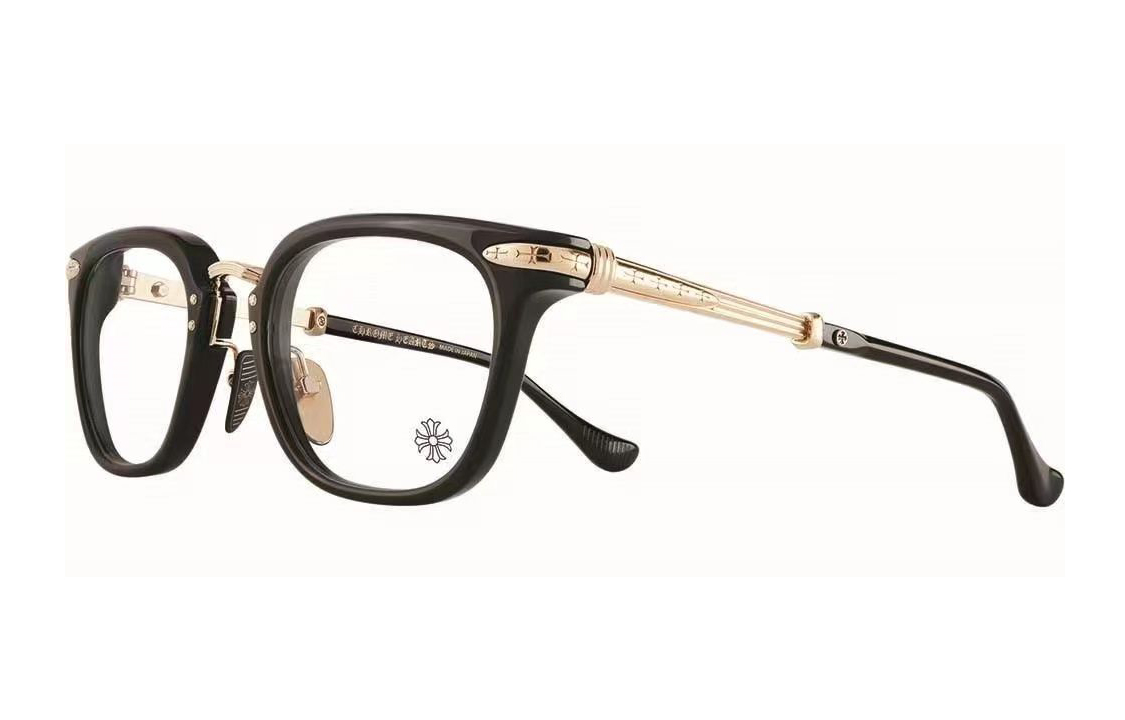 Order Cermin Mata Chrome Hearts Classic Logo Irregular Hitam Unisex Untuk Pasangan TITANASLUVR