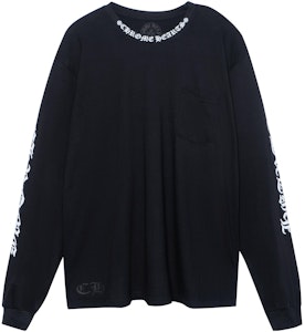 Chrome Hearts 經典文字黑色長袖圓領T恤 男女同款 CH-056 Lookbook Chrome Hearts 經典文字黑色長袖圓領T恤 男女同款 CH-056