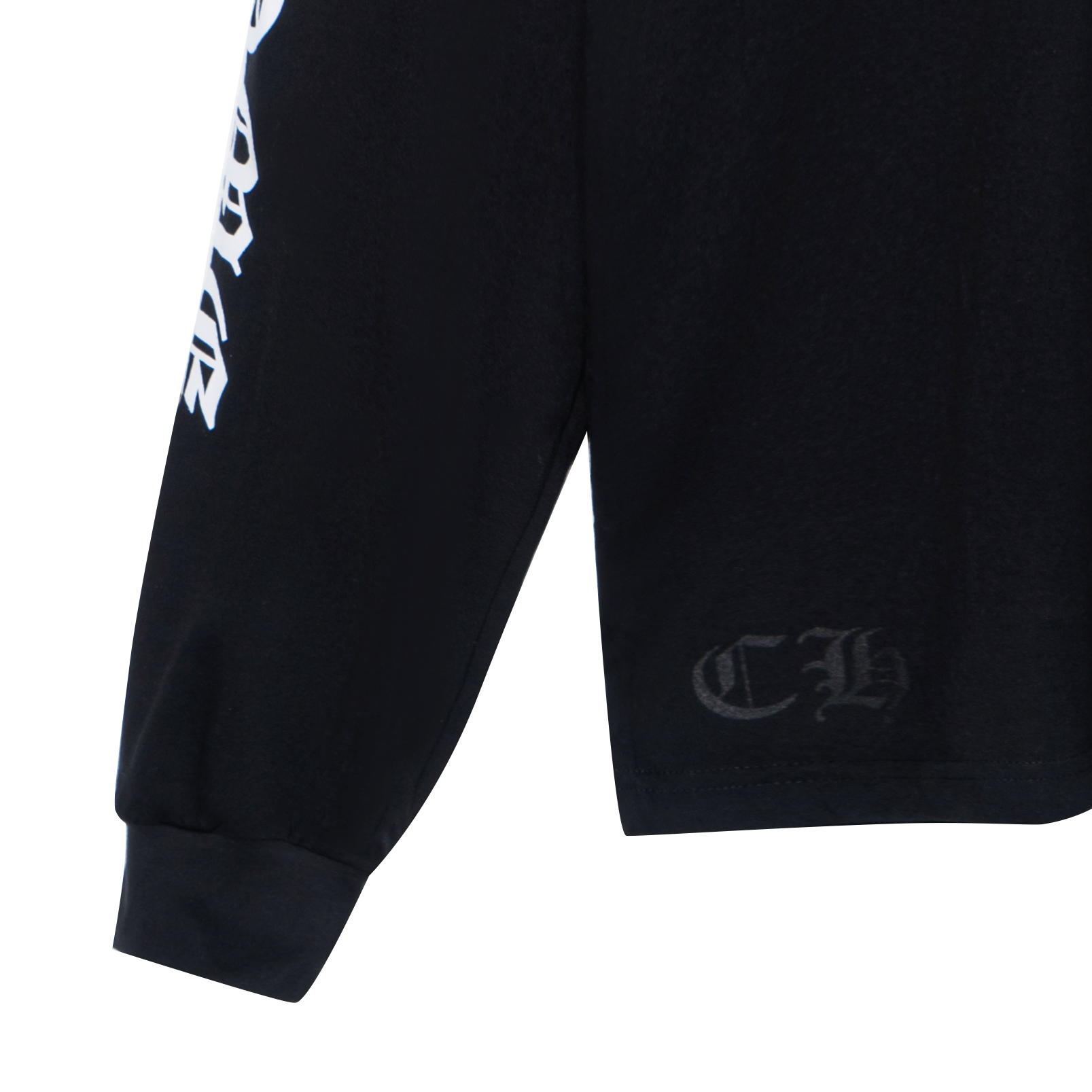 Details for Chrome Hearts 經典文字黑色長袖圓領T恤 男女同款 CH-056