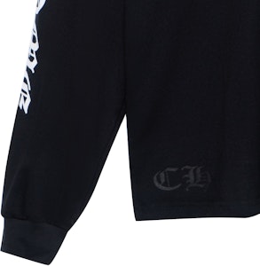 Chrome Hearts 經典文字黑色長袖圓領T恤 男女同款 CH-056 Details for Chrome Hearts 經典文字黑色長袖圓領T恤 男女同款 CH-056
