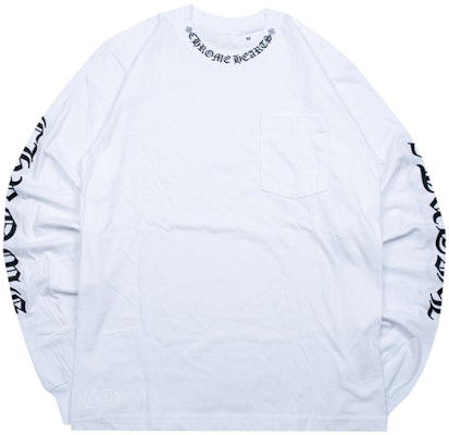 クロムハーツ カラー スクリプト ポケット 長袖Tシャツ ホワイト ユニセックス CH-060 Buy クロムハーツ カラー スクリプト ポケット 長袖Tシャツ ホワイト ユニセックス CH-060