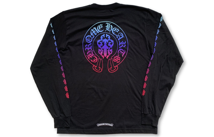 Order クロムハーツ カラードソードホースシュー スクロール ユニセックス 長袖Tシャツ ブラック CH-071