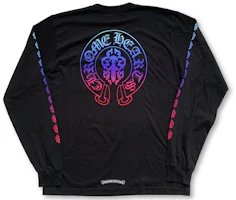 Order Chrome Hearts 彩色劍馬蹄長袖T恤 黑色 男女皆宜 CH-071