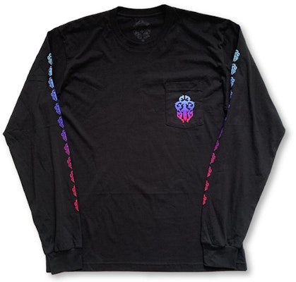 クロムハーツ カラードソードホースシュー スクロール ユニセックス 長袖Tシャツ ブラック CH-071 Lookbook クロムハーツ カラードソードホースシュー スクロール ユニセックス 長袖Tシャツ ブラック CH-071