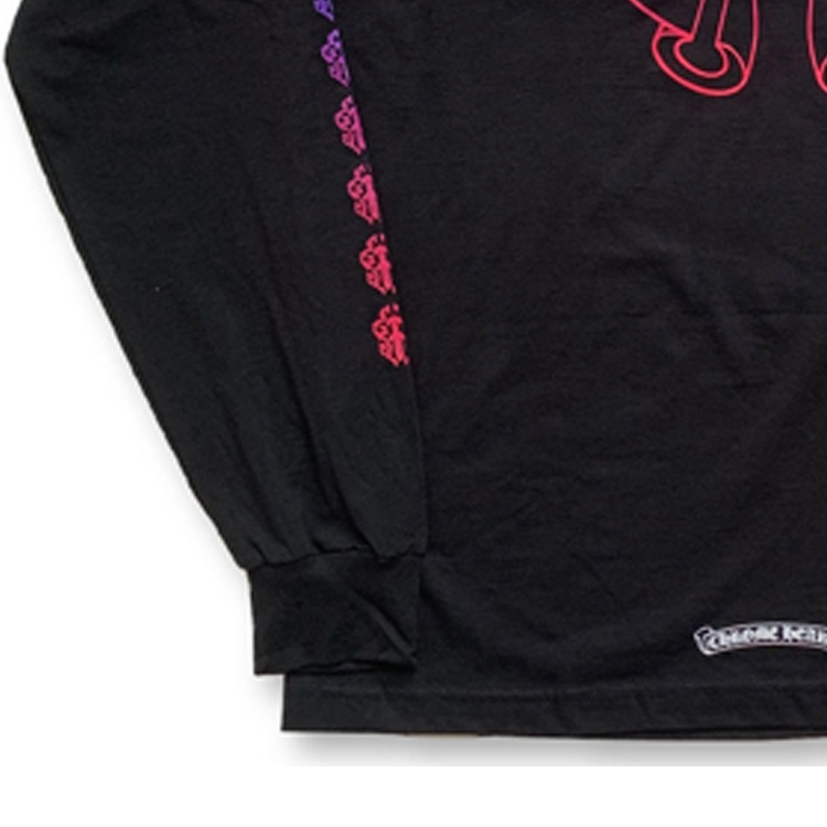 Purchase クロムハーツ カラードソードホースシュー スクロール ユニセックス 長袖Tシャツ ブラック CH-071
