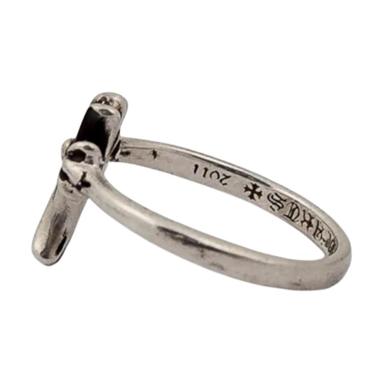 Chrome Hearts Cross Design Ring - Unisex Couple Silver Ring ch-c-bg