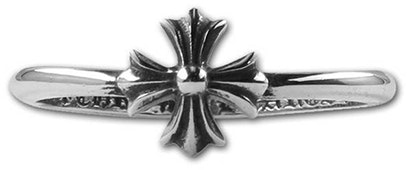 chrome-hearts-cross-hoop-925-silver-ring-unisex-couples-silver-ch-jz-251