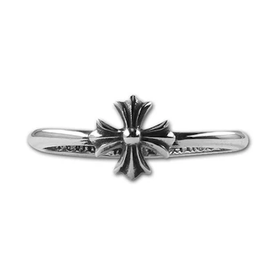 Chrome Hearts Cross Hoop 925 Silver Ring Unisex Couples' Silver CH-JZ-251