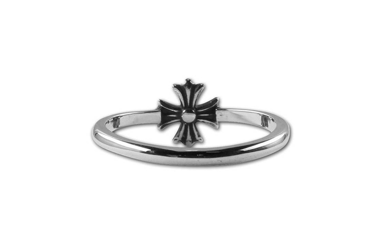 Shop 克罗心十字圈925银戒指 情侣款男女通用银饰 CH-JZ-251