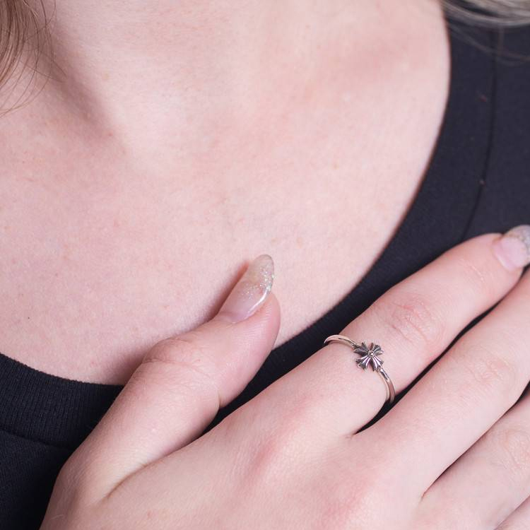 Details for 克罗心十字圈925银戒指 情侣款男女通用银饰 CH-JZ-251