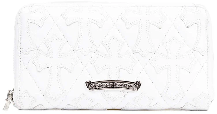 chrome-hearts-cross-long-wallet-white