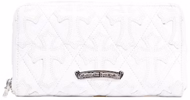 Chrome Hearts Cross Long Wallet White Chrome Hearts Cross Long Wallet White
