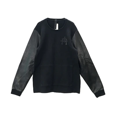 Chrome Hearts Cross Patchwork Long Sleeve Sweatshirt Unisex Black CH-5632