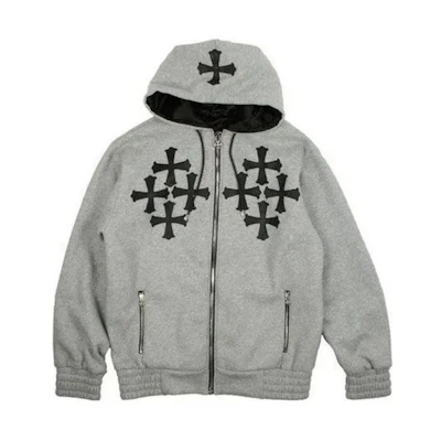 Chrome Hearts Cross Print Hoodie Long Sleeve Jacket CH-000089