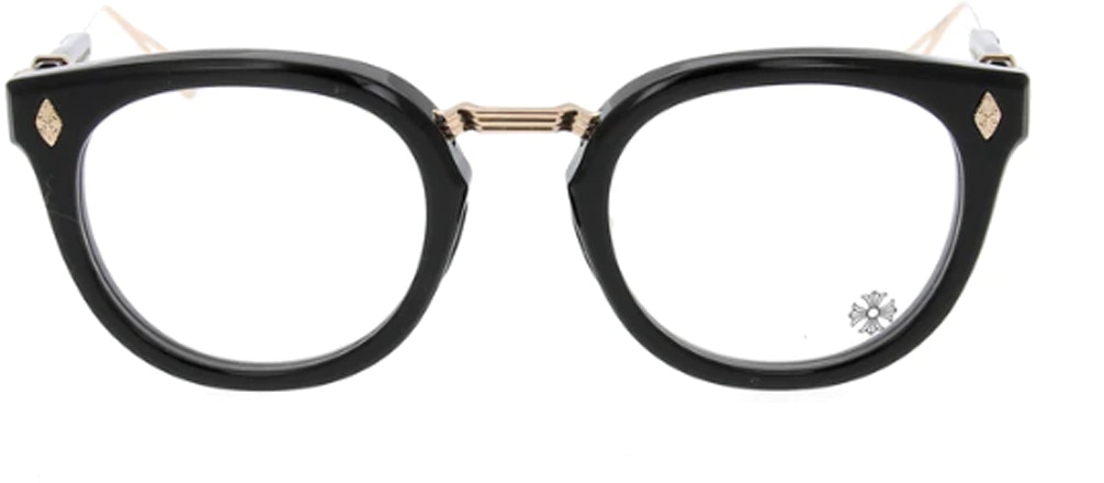 chrome-hearts-cross-print-oval-optical-glasses-unisex-black-sacbkgp