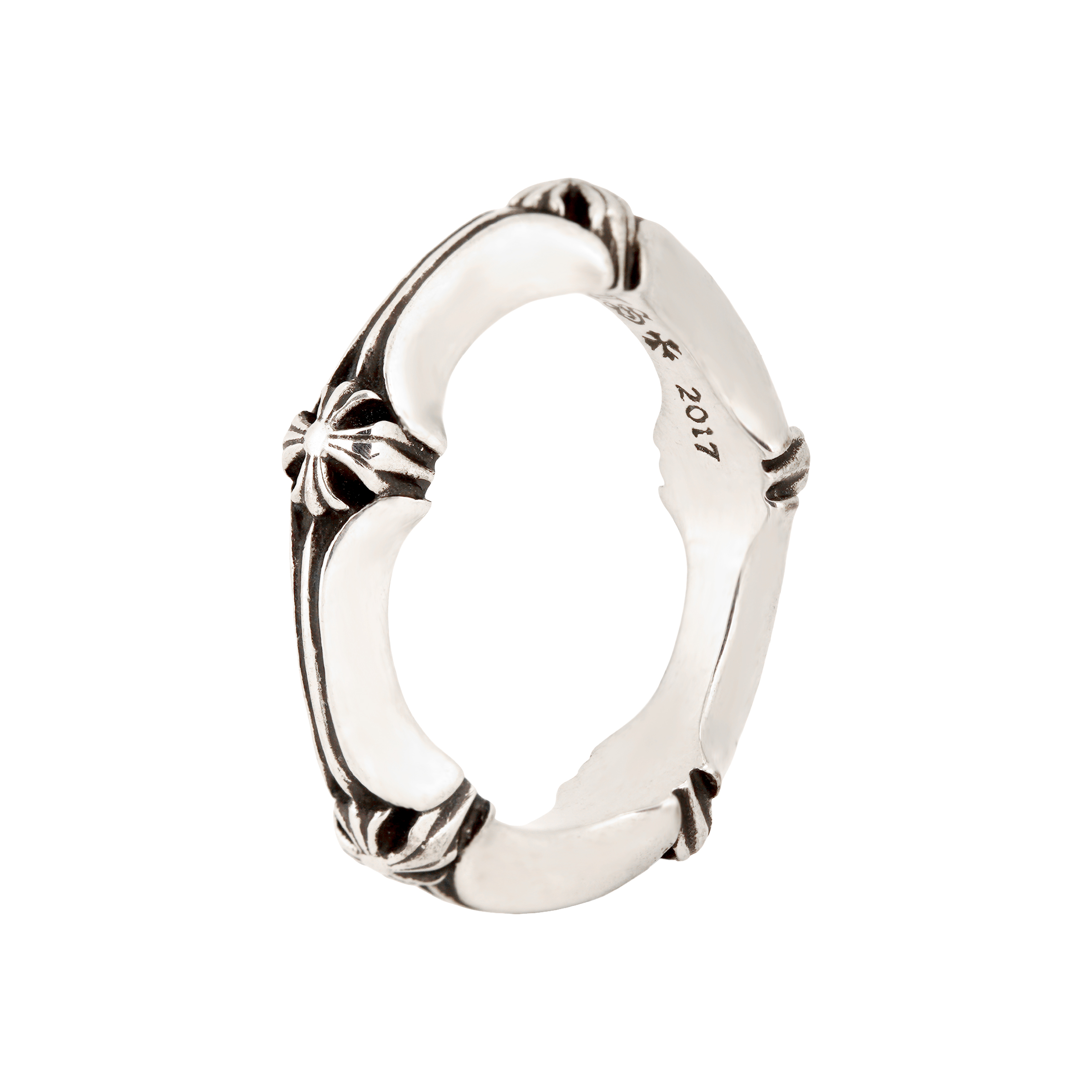 Chrome Hearts Crossbone 925 Silver Ring Unisex Couple Style Silver. CH-JZ-459