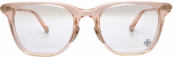 Chrome Hearts Crystal Silver Metal Frame Square Optical Glasses Unisex Pink DARLIN PCRYS Chrome Hearts Crystal Silver Metal Frame Square Optical Glasses Unisex Pink DARLIN PCRYS