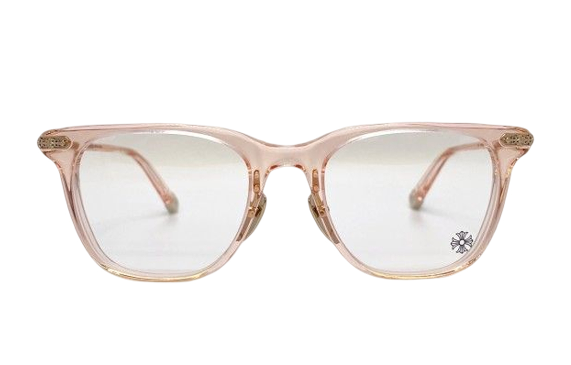 Order Chrome Hearts 水晶銀色金屬方框眼鏡 男女通用 粉色 DARLIN PCRYS