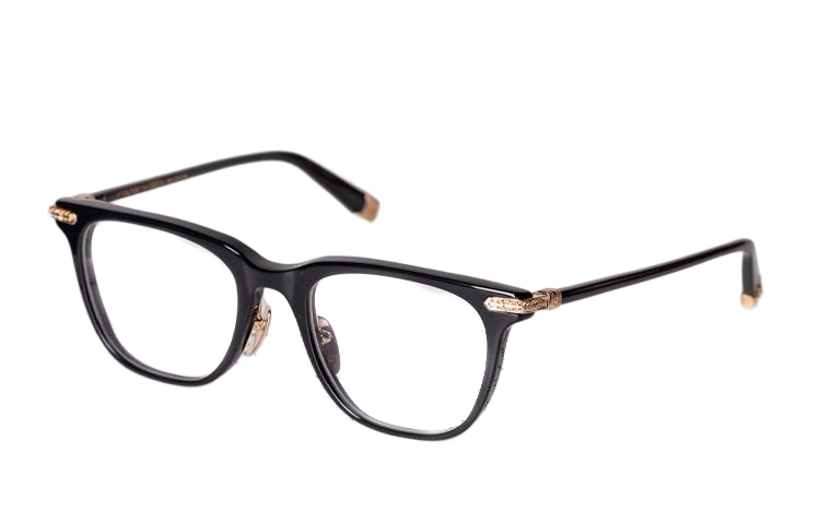 Chrome Hearts Darlin Black Square Optical Eyeglasses Unisex Street Style. DARLIN-BK-18KGP