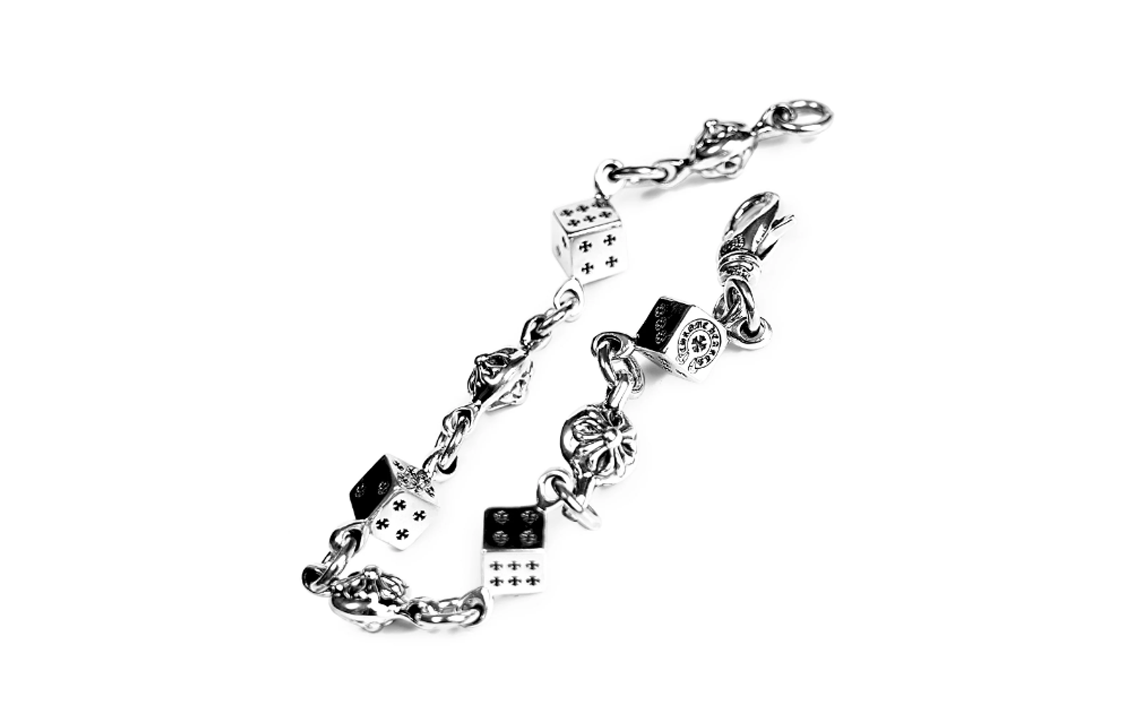 Shop Pulsera Unisex Chrome Hearts Dice Cross Bead Plata 925 - Plata. CROSSBALL&DICE