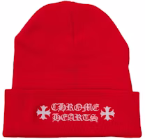Order Chrome Hearts 雙十字刺繡紅色毛帽 情侶款 男女適用 CH-CAP-2023014