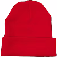 Lookbook Chrome Hearts 雙十字刺繡紅色毛帽 情侶款 男女適用 CH-CAP-2023014