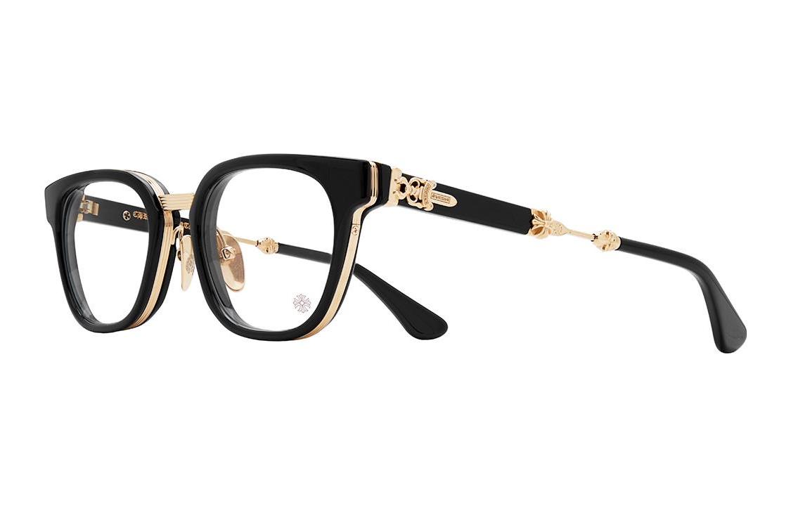 Chrome Hearts Duck Butter Black Gold-Silver Frame Glasses Unisex Square Design. DUCK BUTTER BKGP