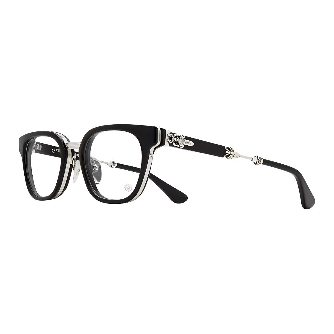 Chrome Hearts DUCK BUTTER Silver Sword Black Square Optical Glasses Unisex DUCK BUTTER BKSS