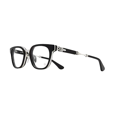 Chrome Hearts DUCK BUTTER Silver Sword Black Square Optical Glasses Unisex DUCK BUTTER BKSS