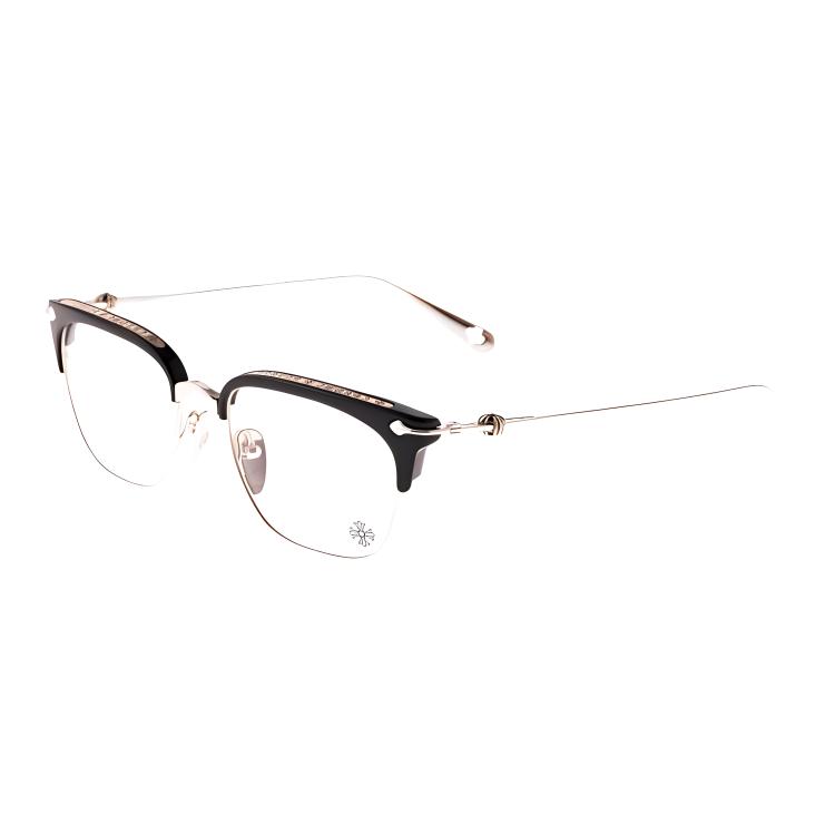 Chrome Hearts Edgy Silver Cross Flower Square Glasses Unisex Couples款 SLUNTRADICTION