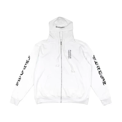 Chrome Hearts Embossed Cross Horseshoe Hoodie White () CH-031046242
