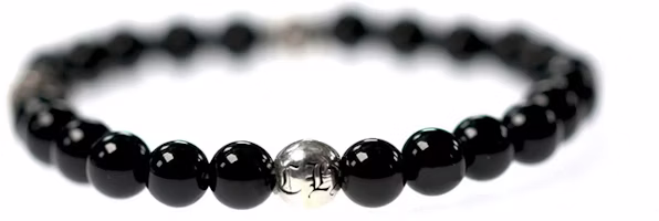 Chrome Hearts Engraved Logo 925 Silver Bracelet Unisex Black Couples Style 2704 Chrome Hearts Engraved Logo 925 Silver Bracelet Unisex Black Couples Style 2704