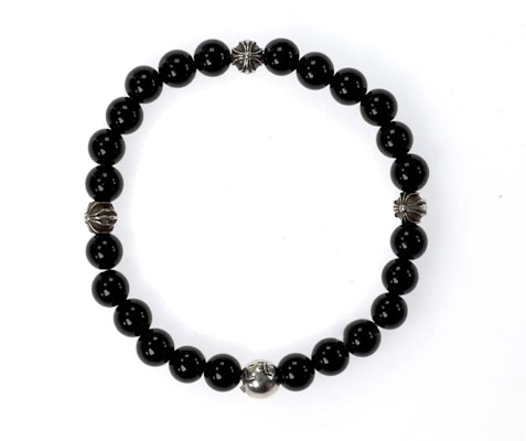 Pulsera Chrome Hearts Logo Grabado Plata 925 Unisex Negra Estilo Parejas. 2704 Details for Pulsera Chrome Hearts Logo Grabado Plata 925 Unisex Negra Estilo Parejas. 2704